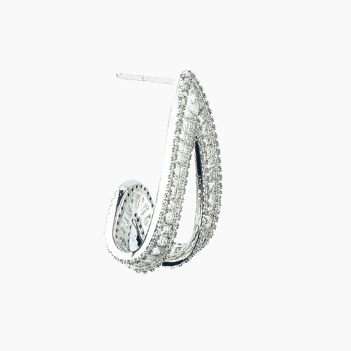 Diamond earring on a white background